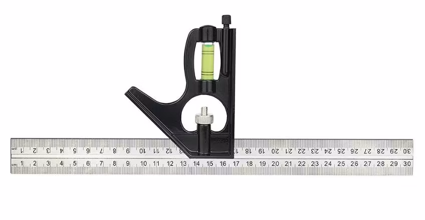 YOUTA Professional Measuring Tools Suppliers Flexible L Square Ruler China JYT-AN-18 Aluminum Combination Square Ruler with Level Vial Scriber