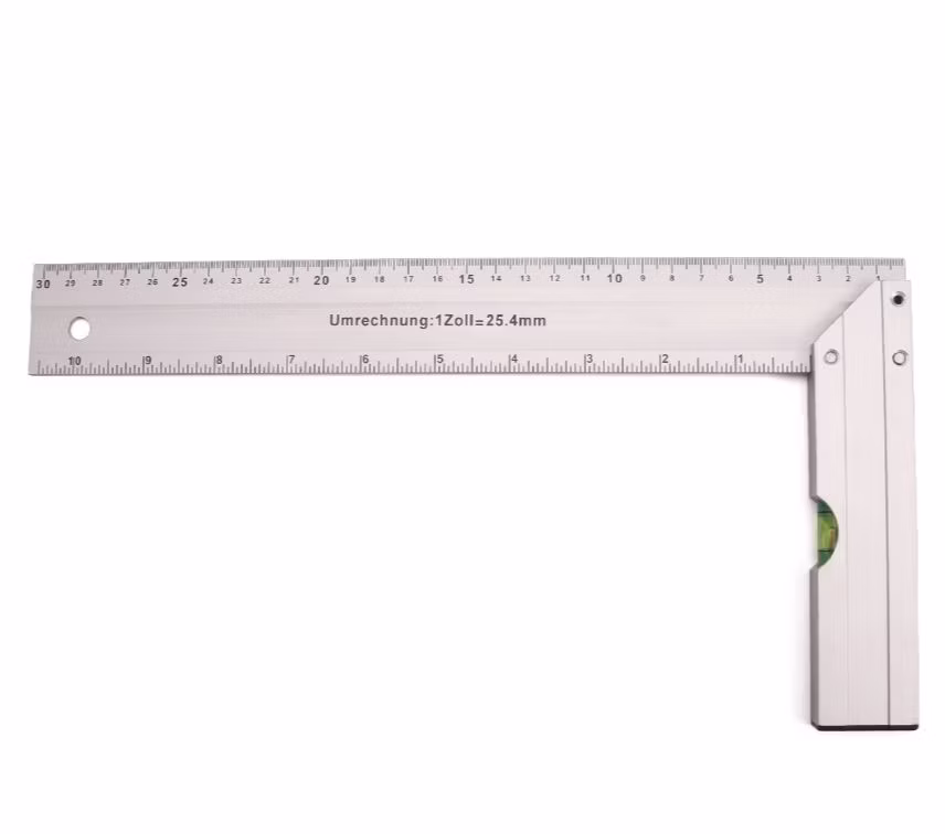 YOUTA Measuring Tool Factory L Square Sewing Ruler China JYT-AN-16 Combination Square Ruler With Bubble Level Metric Measurement Carpenter Framing