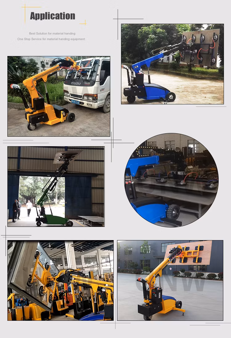 200kg 800kg Granite Slabs Glazing Robot Electric Suction Cups Glass Vacuum Lifter