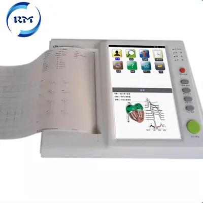 Equipo de ECG de 12 canales médico portátil de 12 derivaciones electrocardiógrafo