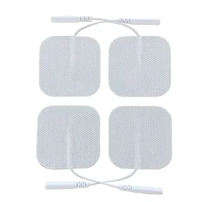 Electrodos de repuesto para electroterapia 2′′ X 2′′ Premium White Cloth Electrode Almohadilla