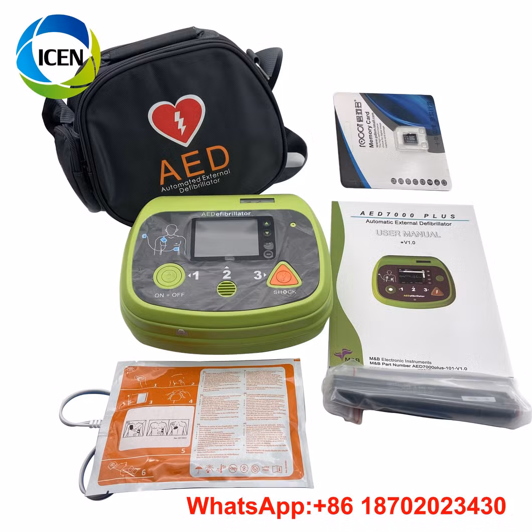 in-C025p Portable Color LCD Cardiac Monitor Screen Cardiac Monitor Aed Defibrillator