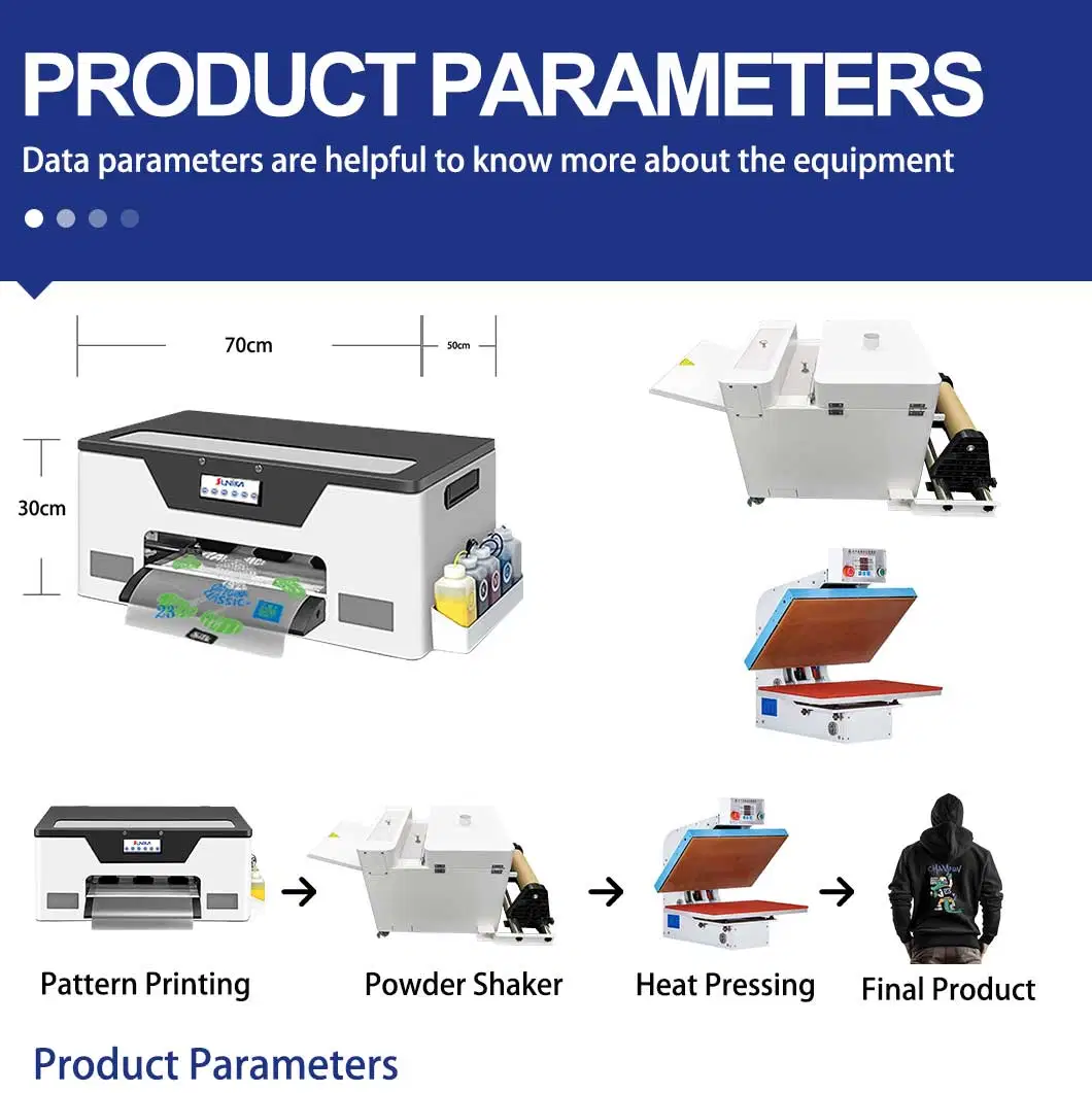 Sunika Direct to Film Feeding Custom A3 DIY Industry Customized Dtf Printer Cap Printing Machine with Epson XP600 Printhead