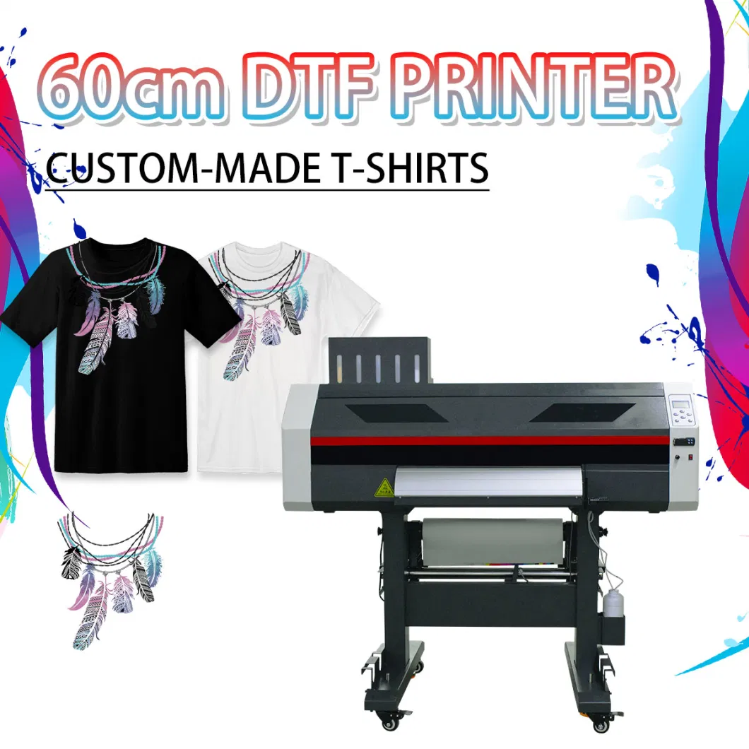 Udefine Top Quality 60cm Dual Head I3200 2400dpi DIY T-Shirt Cap Inkjet Dtf Heat Transfer Printing Machine