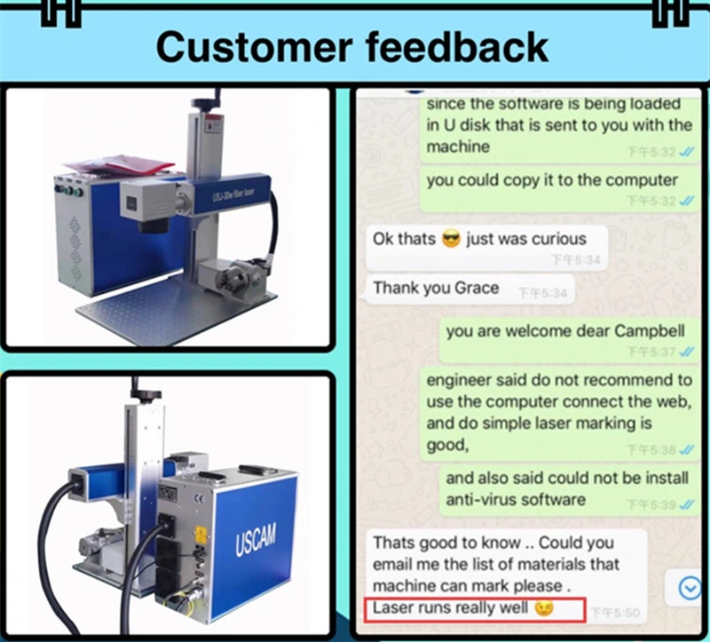 20W 30W 50W Fiber CNC Cup Marking Laser Engraver Metal Marking Round Surface Printing Machine for Metal