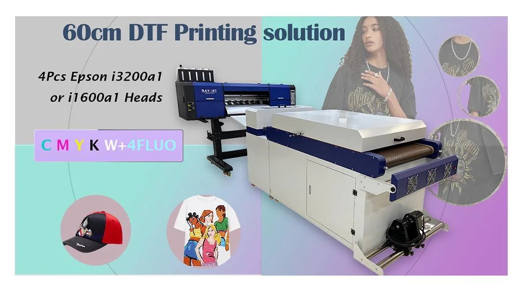 Chinese Supplier Professional Printing Machine 60cm Dtf Printer I3200 T-Shirt and Cap