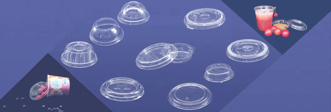 Multiple Sizes of Round Plastic Transparent Pet Flat Lid