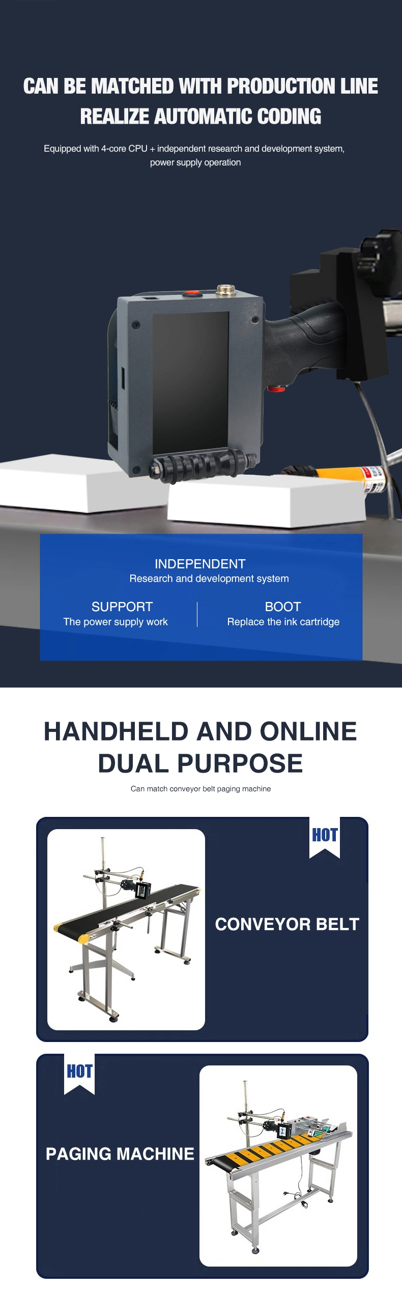 Faith Industrial Ceramic Handheld Tij Inkjet Printer for Can Bottom/Can Cap