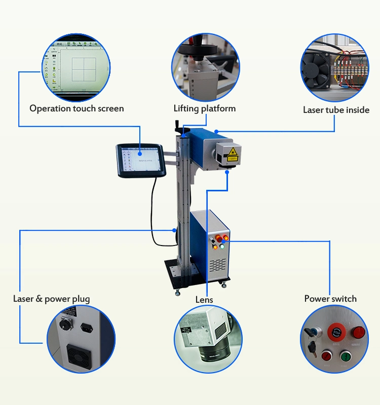 Leadjet CO2 Laser Printer Coding Machine for Plastic Cap Printing