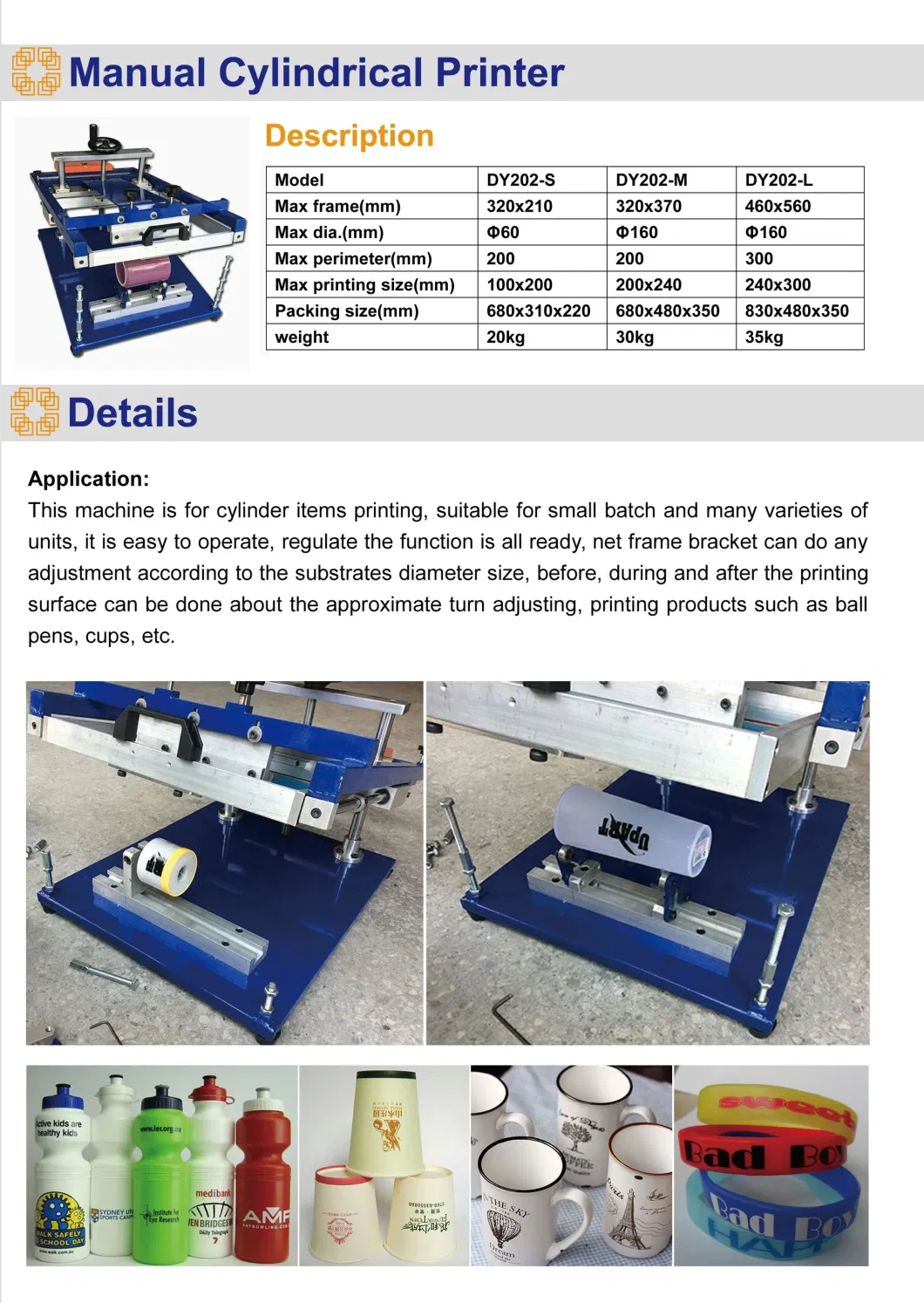 Wholesale Manual Cylindrical Round Printer Cylinder Manual Curved Silk Screen Printing Machine Silk Screen Cup Printing Machine