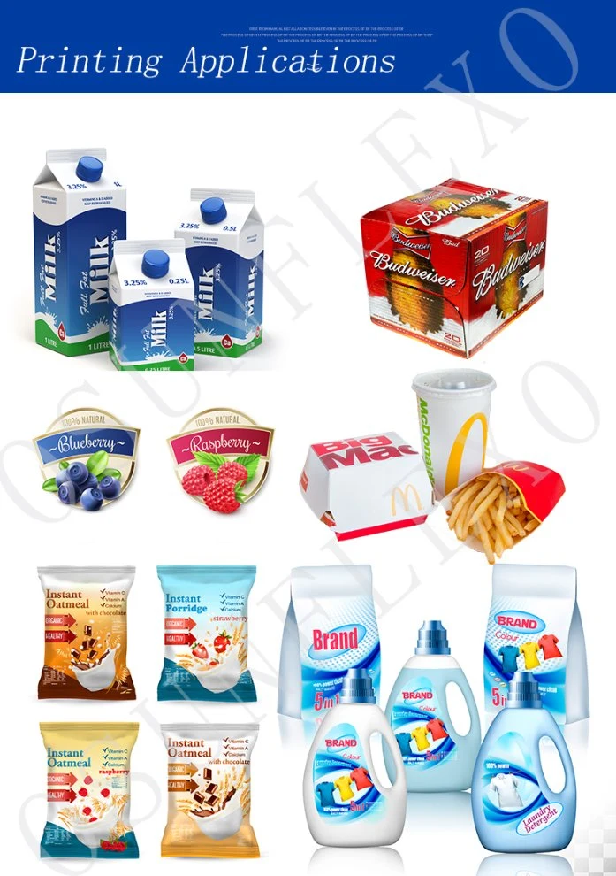 Multifunctional Packaging Flexo Printing Machine Flexo Printer for Paper Cups and Paper Bags Burger Wrappers Printing Machine Food Package Printing Press