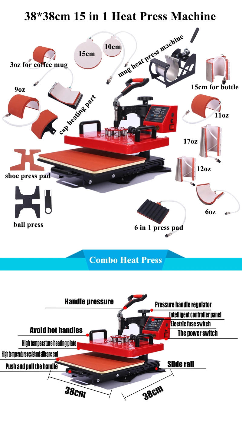 Factory Direct Sale Flatbed Heat Press Machine Design for Mug/Cap/Shoe/Pen/Football Heat Transfer