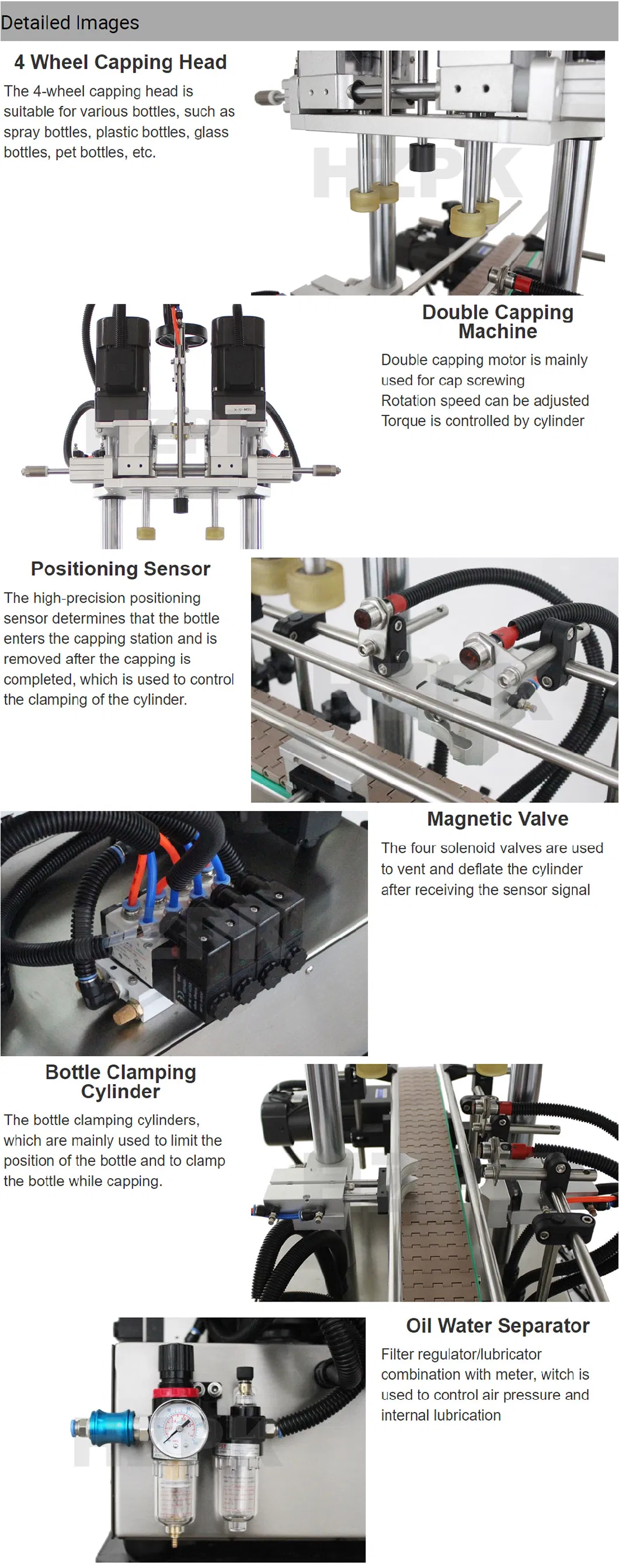 Hzpk Plastic Sealing Pad Printing Bottle Cap Sealer Machine