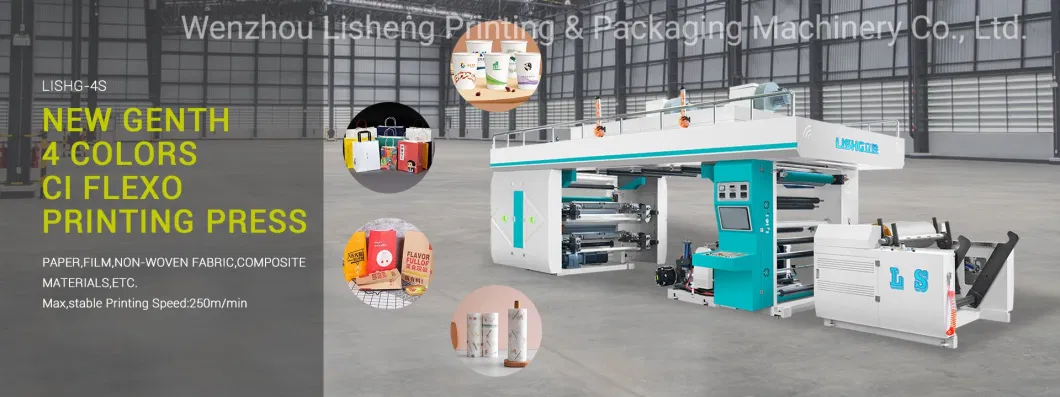 4 Colors Ceramic Anilox Roller Paper Cup Printing Machine Flexographic Printer