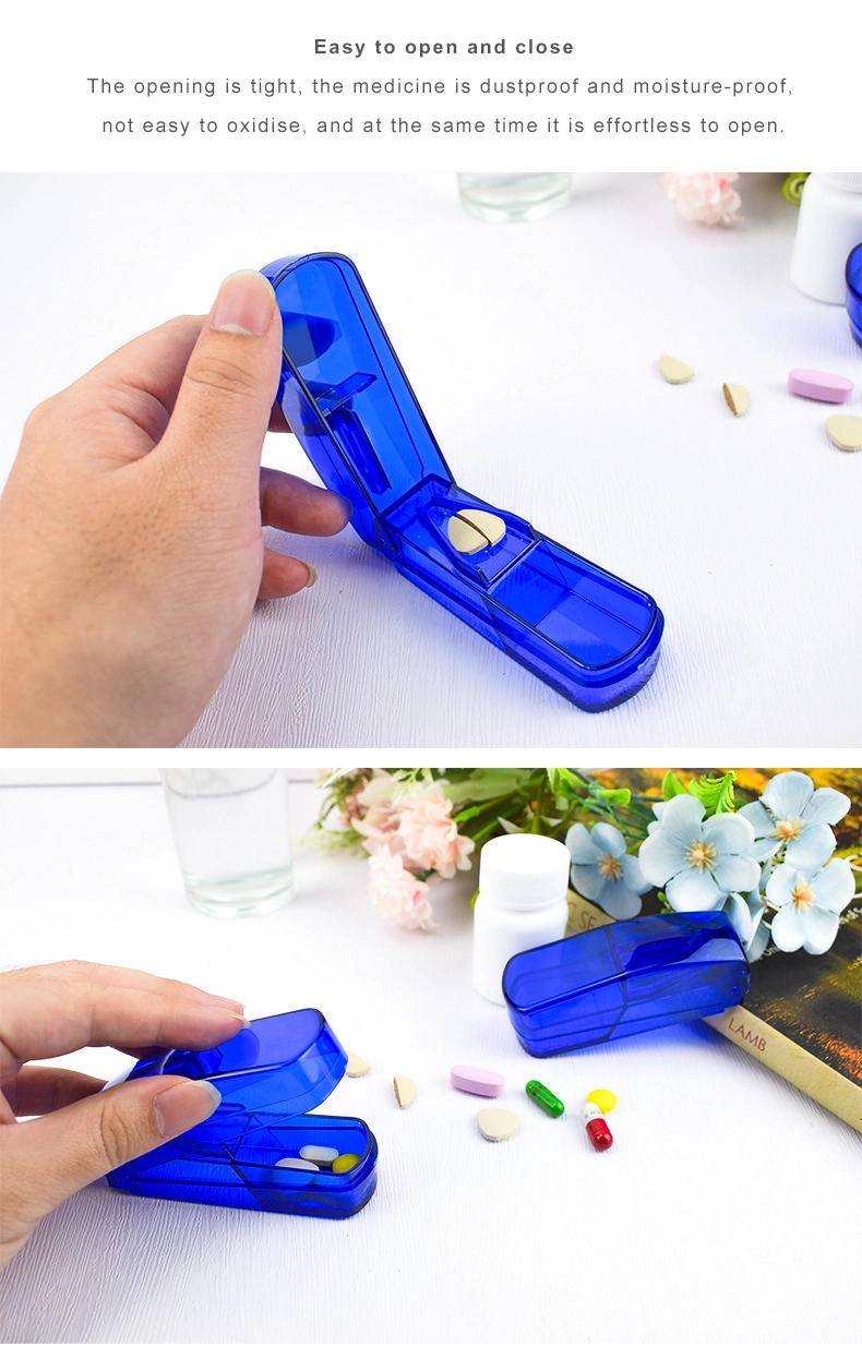 Factory Wholesale Cheap Pill Cursher High Quality Transparent Promotional Pill Cutter