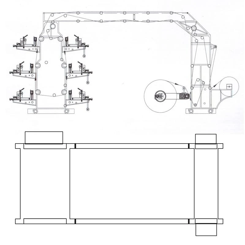 Price Plastic Film HDPE LDPE Shopping Bag Roll-to-Roll Flexo Printing Machine, Tinuo