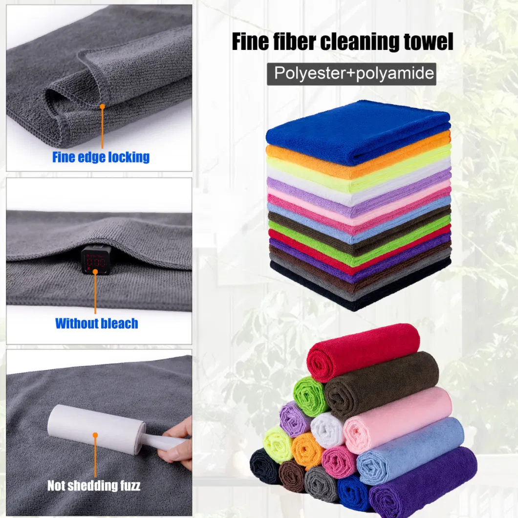 Wholesale Quick Dry Microfiber Car Cleaning Towel with Custom Logo Laser Engraving/Printing/Embroidered