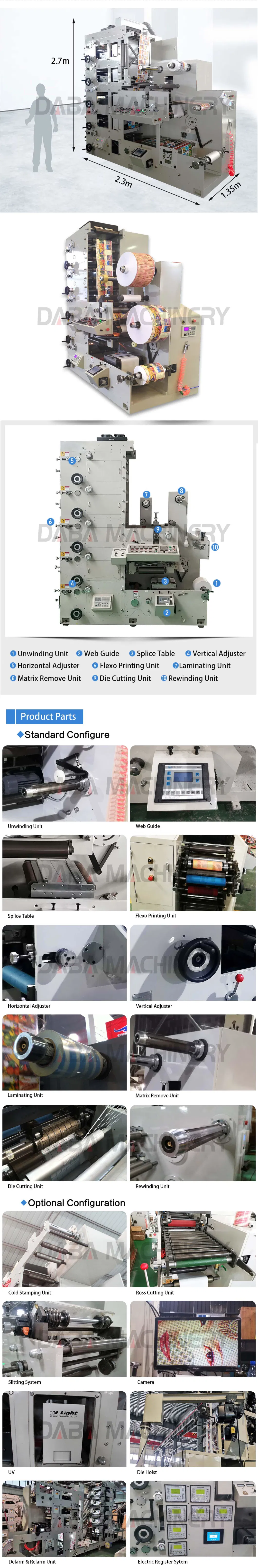 Roll Sticker Printer Clothes Shrink Sleeve Label Printing Machine for Paper Cup with Die Cutter