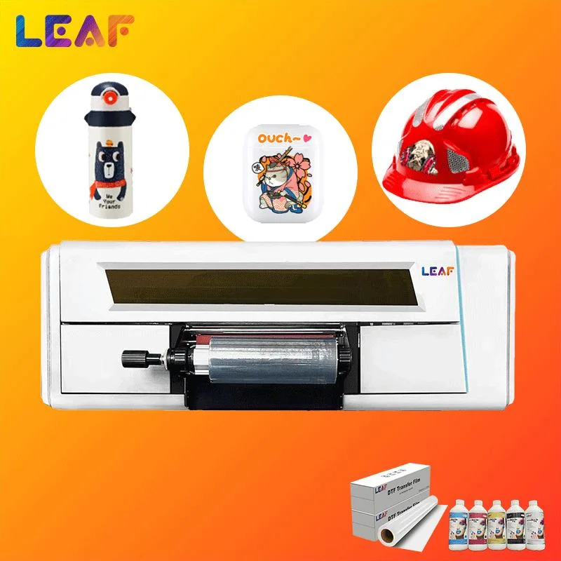 Leaf Hot Selling UV DTF Printer with Double XP600 for Plastic Key Chains Trophies Cup for 30cm 60cm UV Dtf Printer