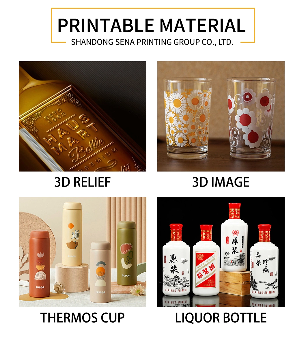 Ys180 360 High Speed Gas Epson Print Head 3D UV Printer for Wine Bottle/Water Cup/Metal/Plastic and Other Materials