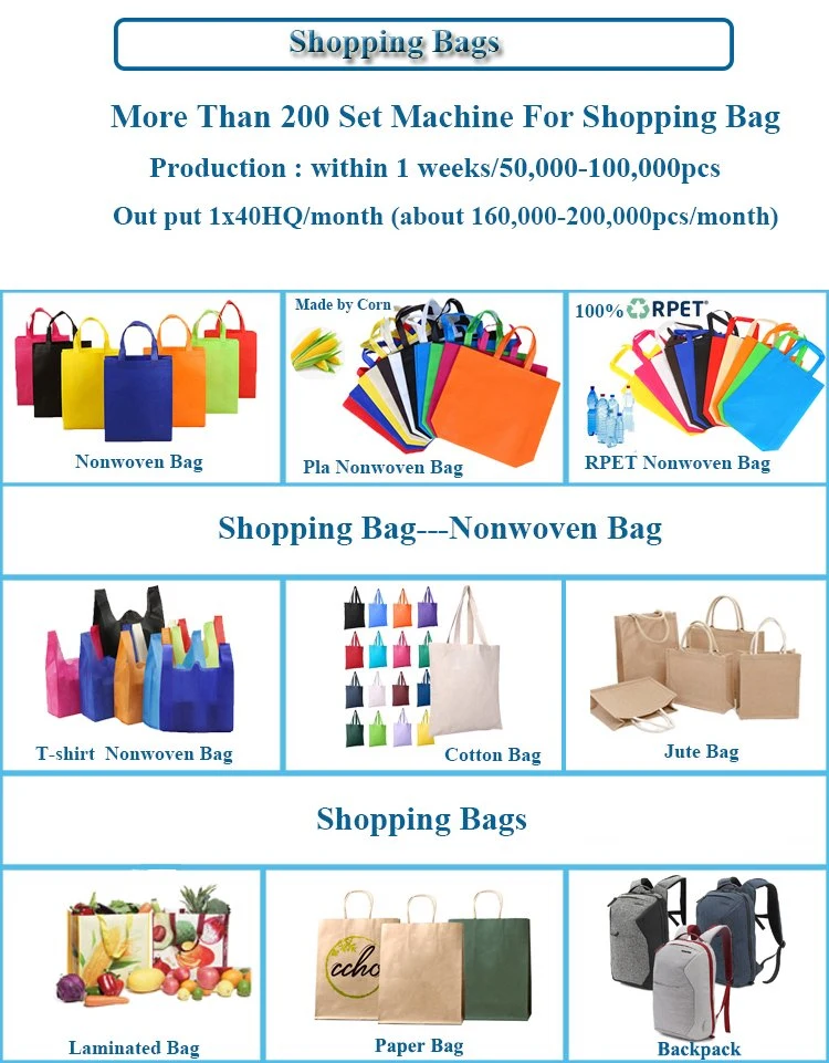 New Design Customized Machine Made Recycled Pet RPET Non Woven Shopping Bag