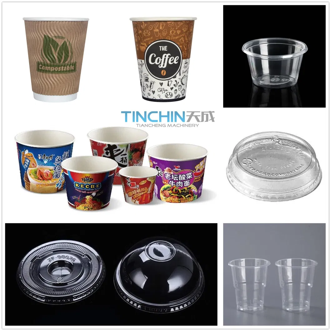 Automatic High Speed Laser Counter Paper Plastic Disposable Cup Bowl Container Packing Machine Combo Printing Machine