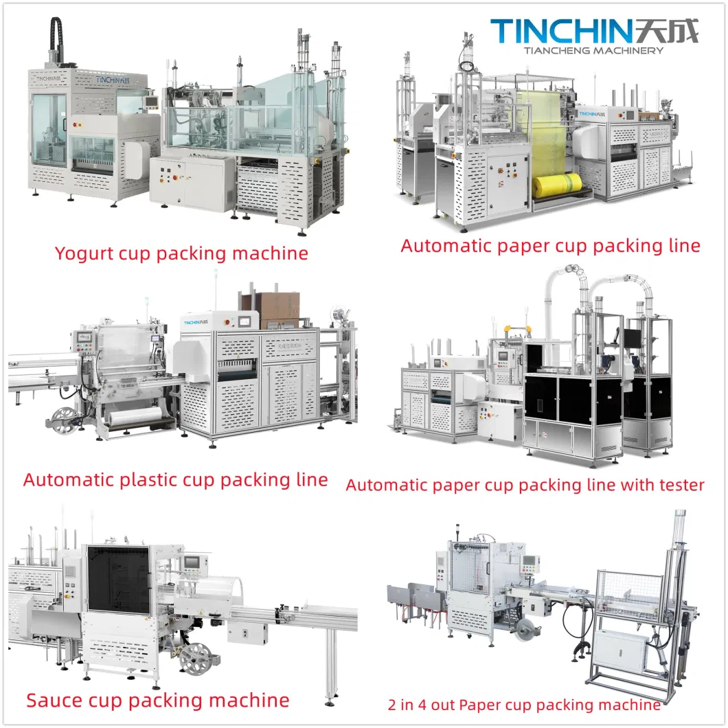 Automatic High Speed Laser Counter Paper Plastic Disposable Cup Bowl Container Packing Machine Combo Printing Machine