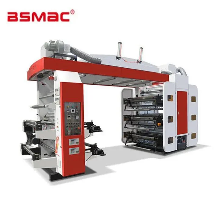 High Speed 6 Colors Film PE Flexo Printing Machine in Flexographic Printer