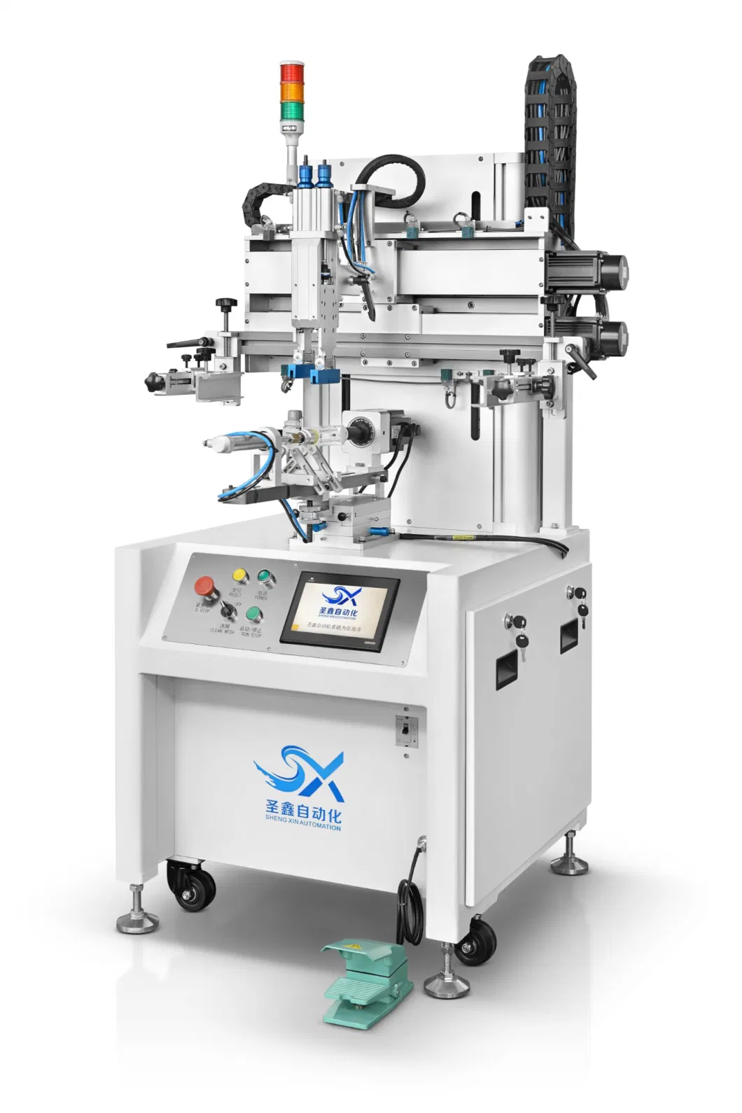 Sx-601 Semi-Automatic Servo Rotary Screen Printer for Bottles /Tube/ Cup/Container