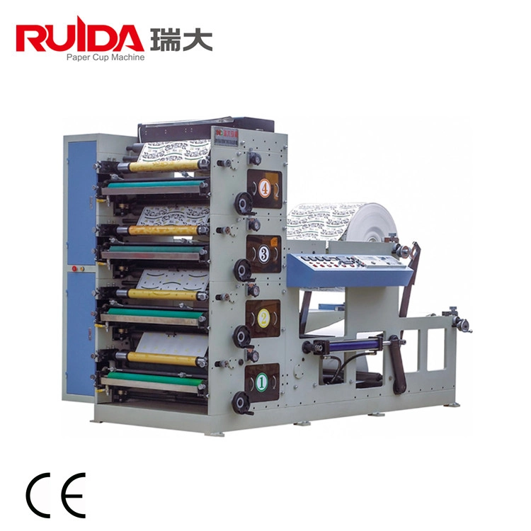 Flex Paper Cup Lid Printing Packing Forming Machine Price