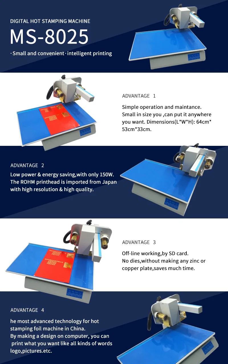 High Resolution 300dpi Plateless Digital Hot Stamping Machine