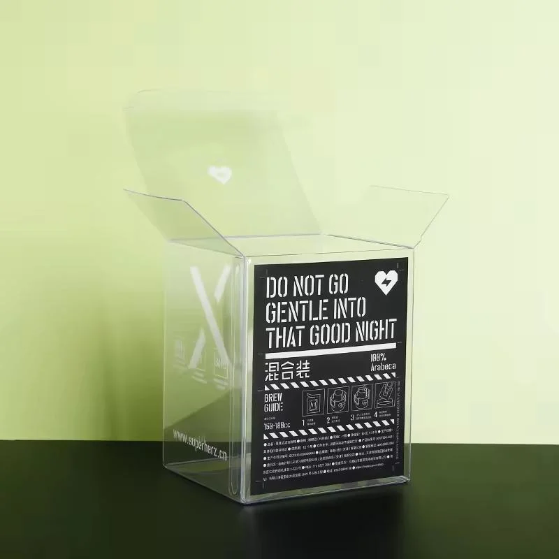 Transparent PVC Packaging Pet PP Plastic Box Color Printing Coffee Box