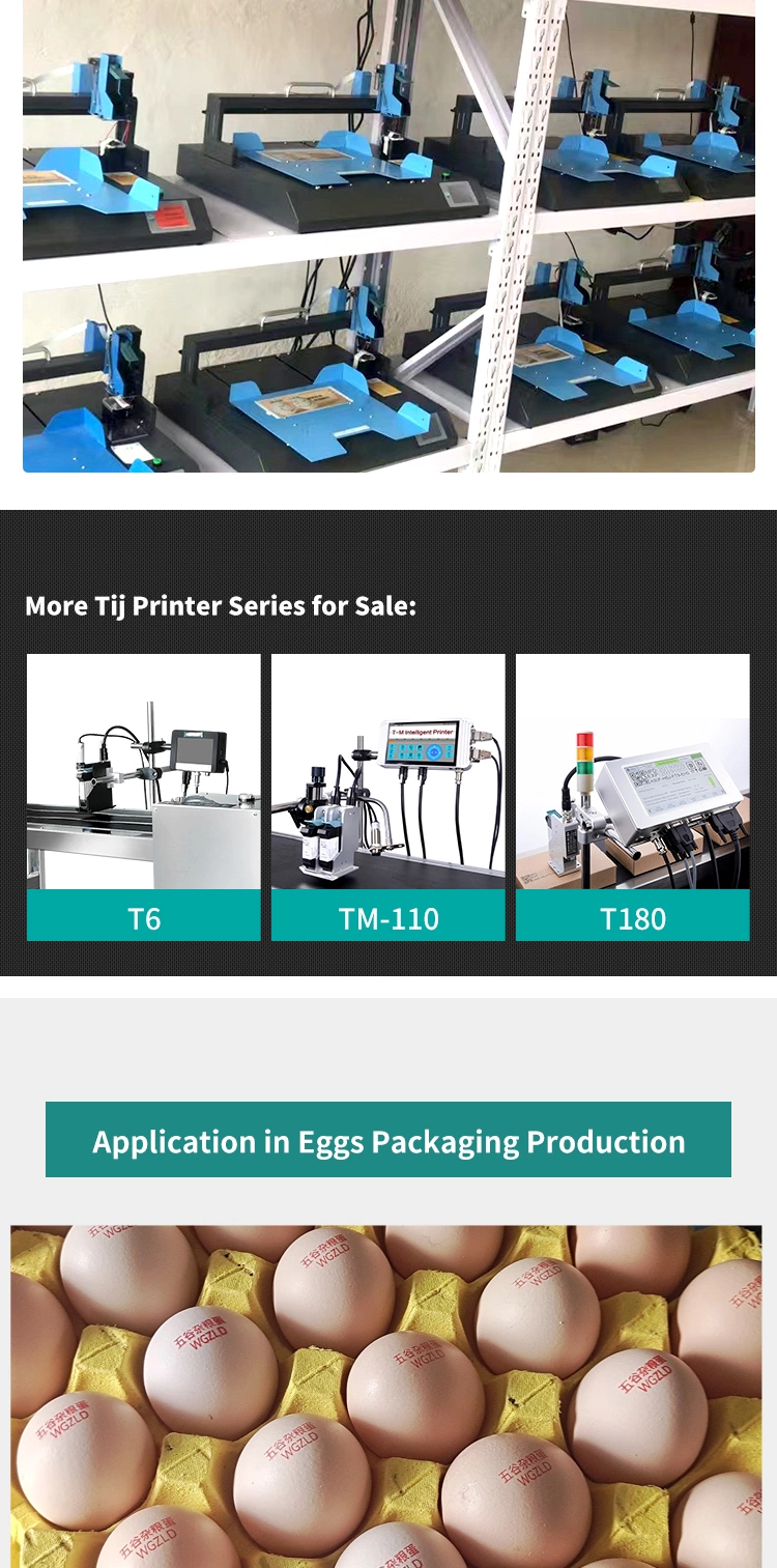 Product Day Printer Ink Jet Printing Full Tray Eggs Intelligent Printing in Food/Agricuture Industry