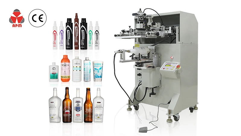 S350 Semi Automatic Screen Printing Machine Printer Cup Cylindrical Round Bottle