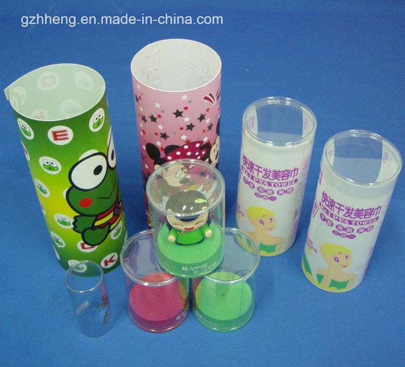 Cylinder Round Plastic Box with Printing