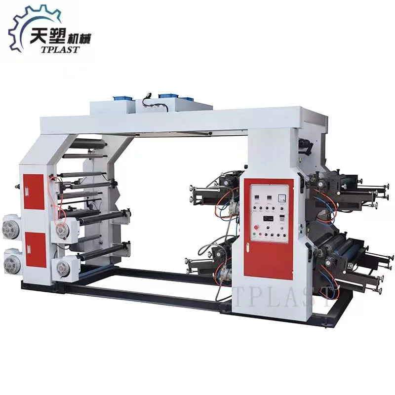 High Quality High Speed Plastic T Shirt Bag Paper Bag Cup Flexo Printer Machine Price