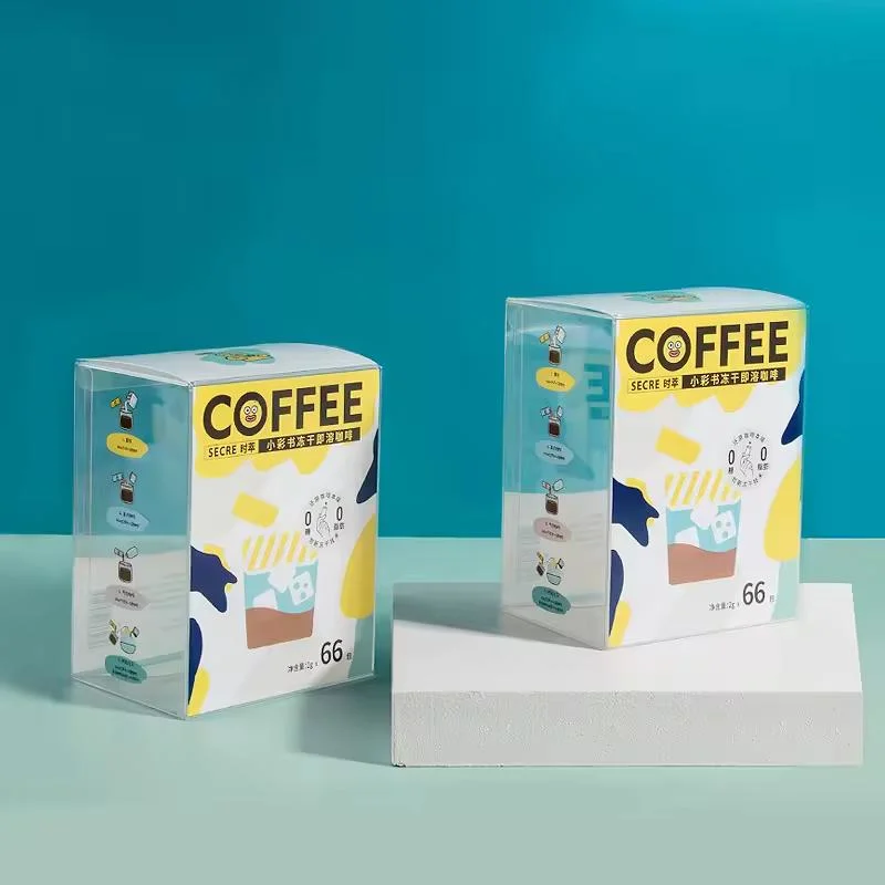 Transparent PVC Packaging Pet PP Plastic Box Color Printing Coffee Box