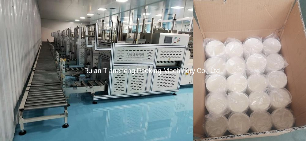 Factory PP, Pet Plastic Sauce Cup Packing Machine with Rotary Counter