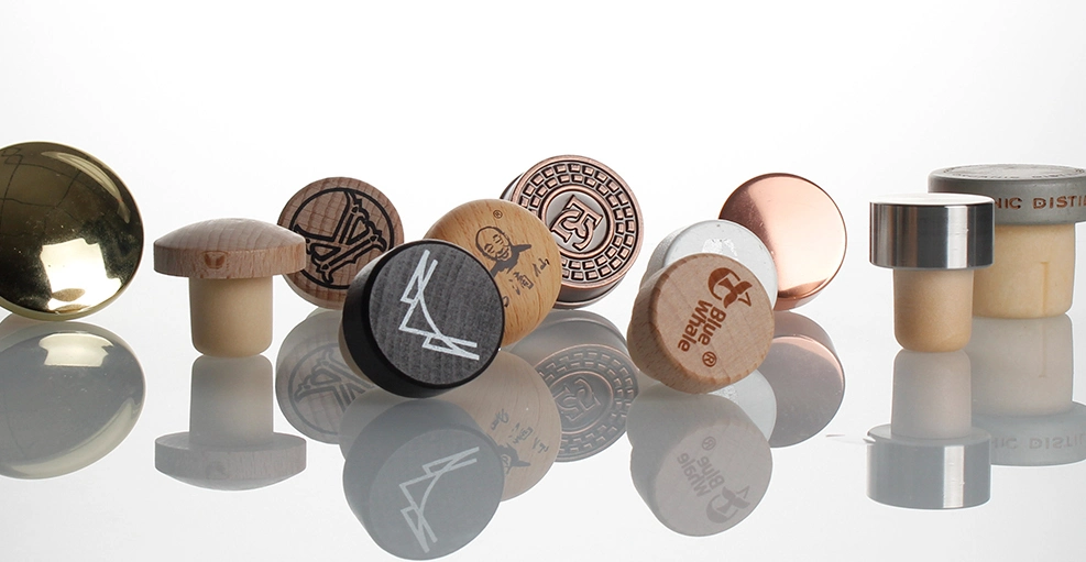 Logo Printed Custom Crystal Cork Liquor Vinolok Glass Tapes