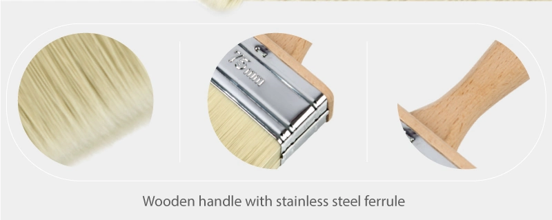 MSN High Quality Blended Bristle Wooden Handle Block Brushes