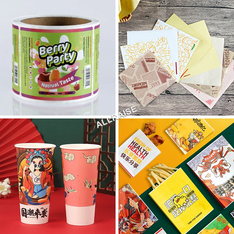 Automatic 4 Colors Roll to Roll Paper Cup Fan Printer Paper Cup Printing Machine Ice Cream Paper Cone Flexo Printing Machine