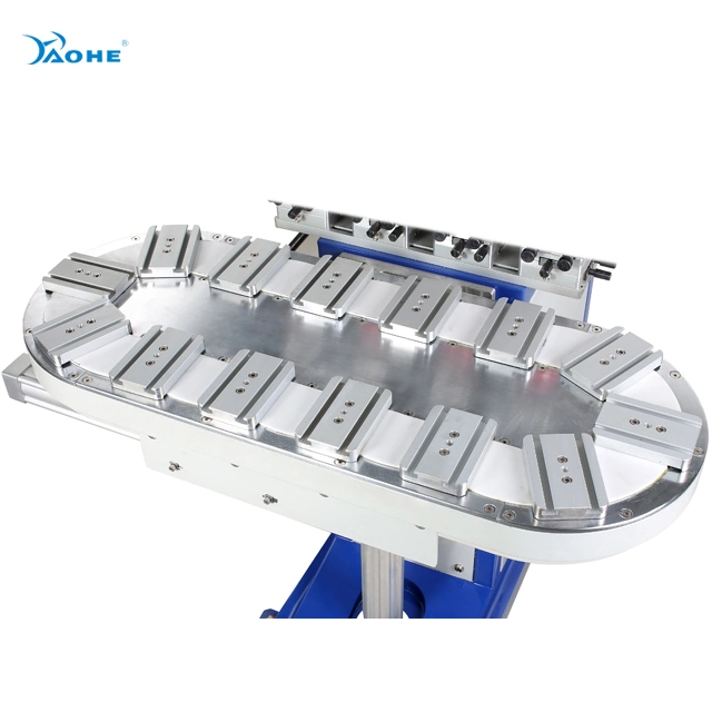 8 Color Conveyor Pad Printer for Spark Plug Open Ink Cup Pad Printing Machine 8 Color Ink Tray Pad Printer Printing on Eyeglass Plastic Bottles