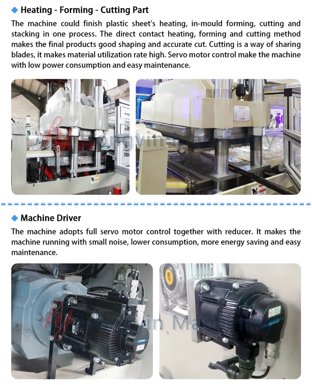 Clear Lids of Cardboard Tray BOPS Thermoforming Machine with Stacker