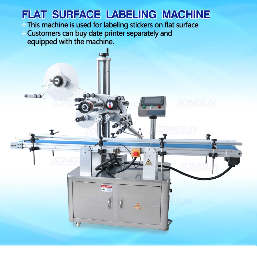 Zonesun Flat Plastic Bag Sticker Automatic Sticker Falt Surface Labeling Printing Machines