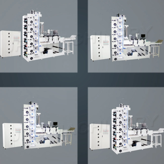 Automatic Label Flexo Printing Machine with Laminating+Rotary Die Cutting Slitting+Sheeting Station/Paper Cup/ Film Sticker Flexographic Printer Cutter Slitter