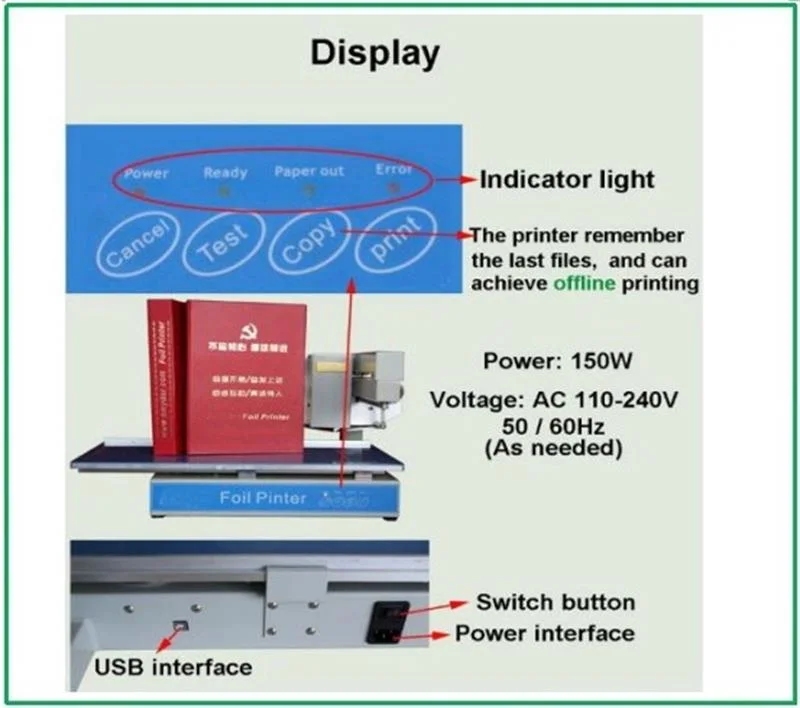 Automatic Flatbed Digital Foil Printer Aluminium Hot Gold Foil Stamping Printer Automatic Printing Machine for Invitation, Letterr, Book Cover, Menu, Calendar