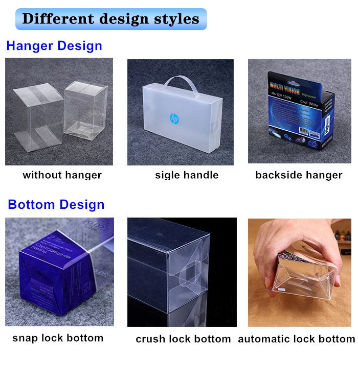 Transparent Printed Folding Packaging Plastic Cosmetic Gift Box