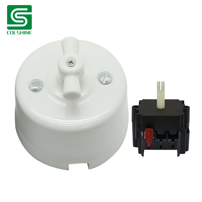 White Porcelain Switch 250V Vintage Wall Switch