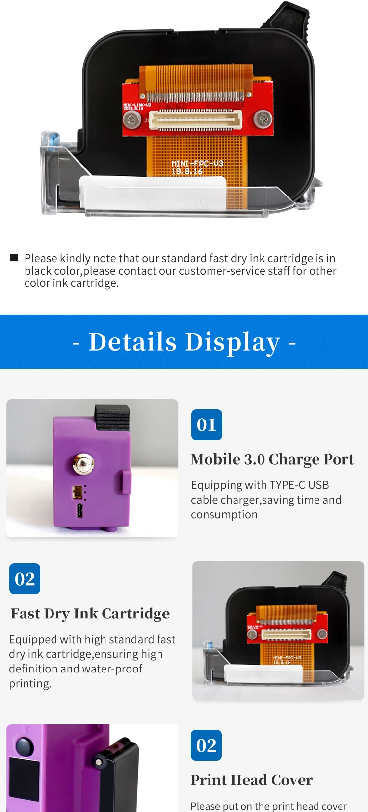 Date Printer Handheld Code Printer Tij Printer; Bar Code/Qr Code