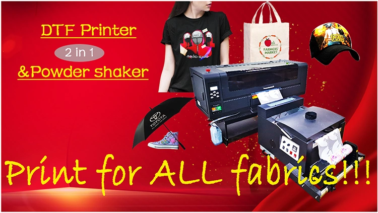 White Ink 2 Heads A3 Dtf Printer T-Shirt Printing Machine